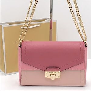Michael Kors Kinsley Medium Flap Shoulder Bag Crossbody in Blossom Multi